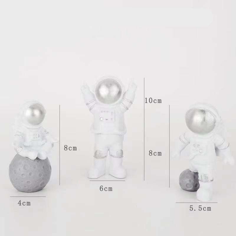 Astronaut Cake Toppers Set, Space Birthday Decorations