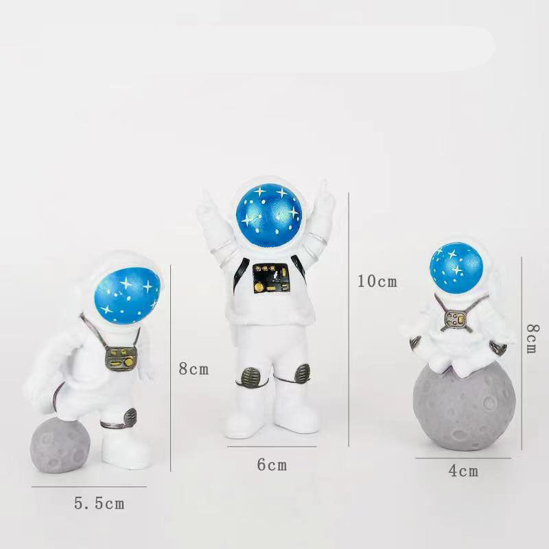 Astronaut Cake Toppers Set, Space Birthday Decorations