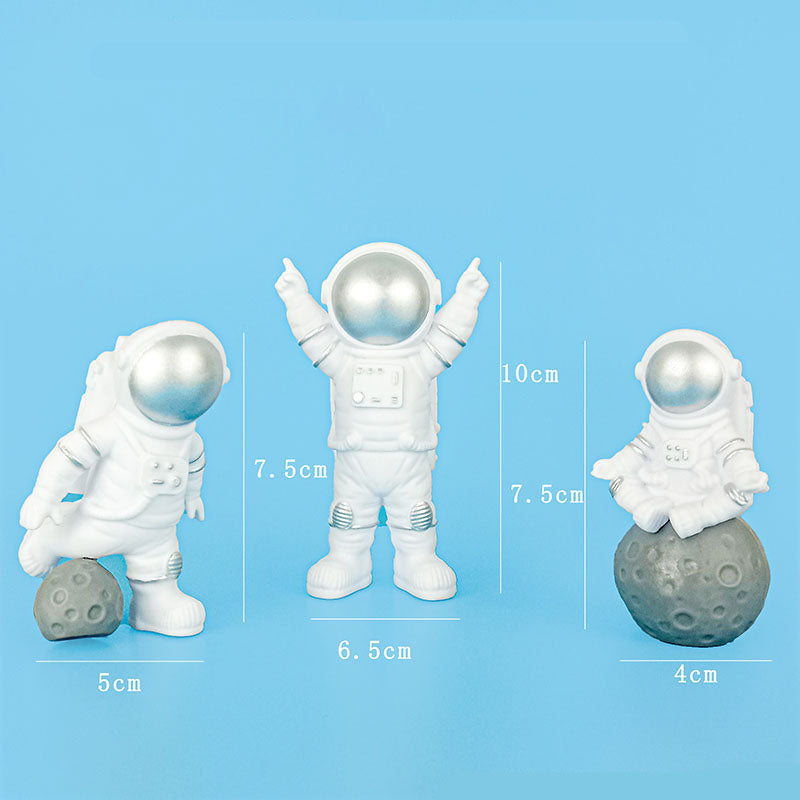 Astronaut Cake Toppers Set, Space Birthday Decorations