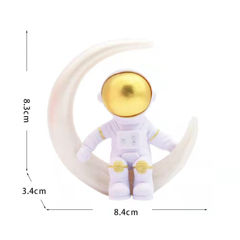 Astronaut Cake Toppers Set, Space Birthday Decorations