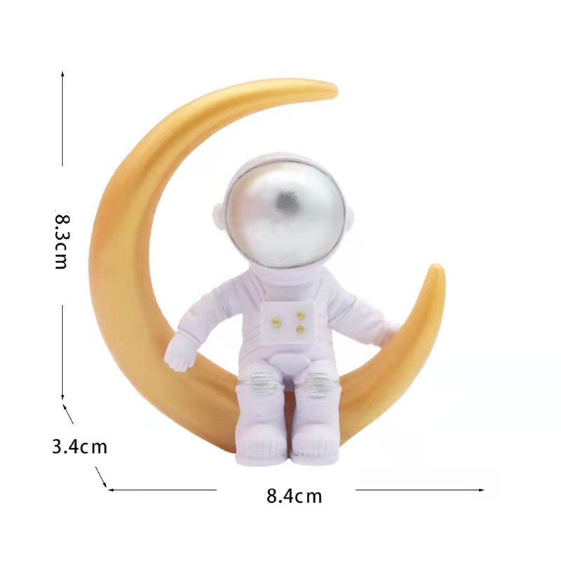 Astronaut Cake Toppers Set, Space Birthday Decorations