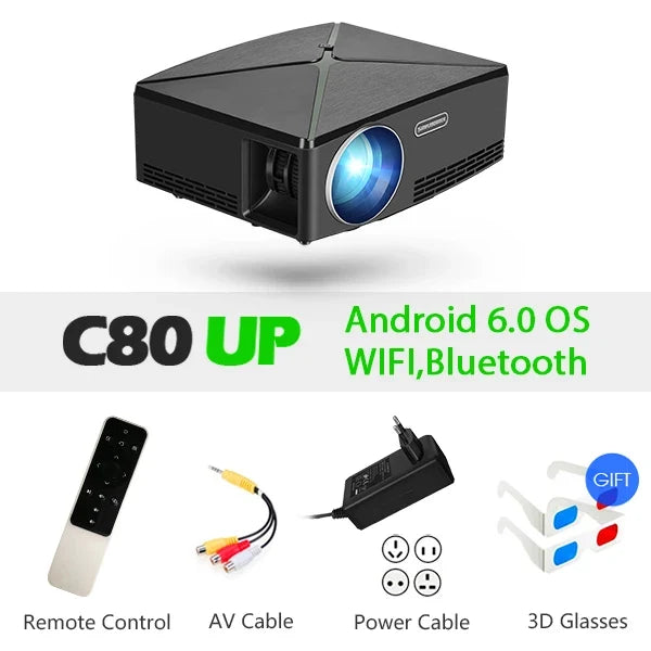 Portable 720p Mini Projector for Movie Nights & Gaming