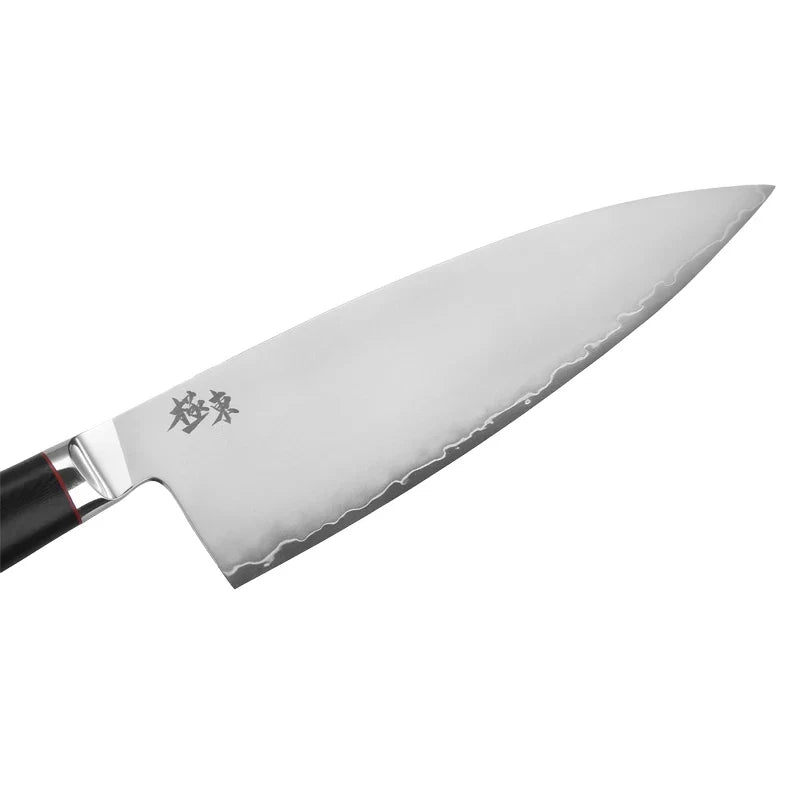 Forged AUS-10 Chef Knife, Hammered Blade for Home Cooks