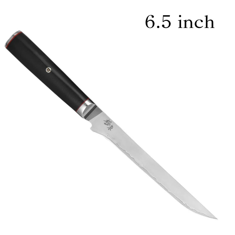 Forged AUS-10 Chef Knife, Hammered Blade for Home Cooks