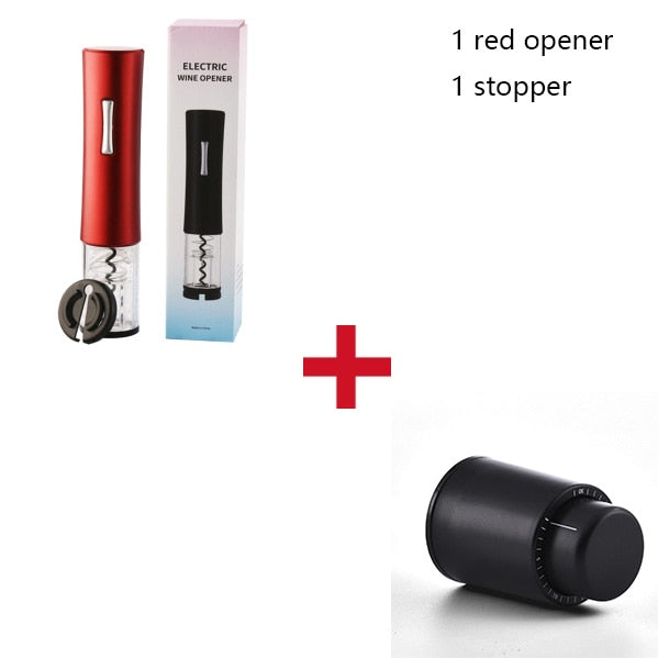 Electric Wine Opener with Foil Cutter & Auto Cork Pull