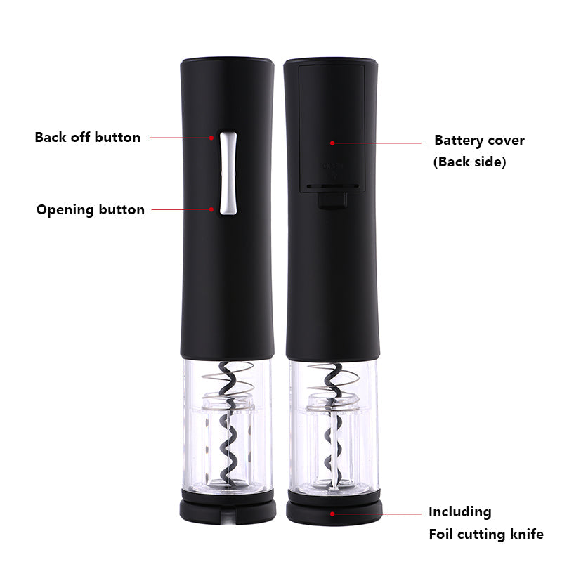 Electric Wine Opener with Foil Cutter & Auto Cork Pull