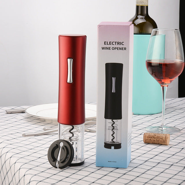 Electric Wine Opener with Foil Cutter & Auto Cork Pull
