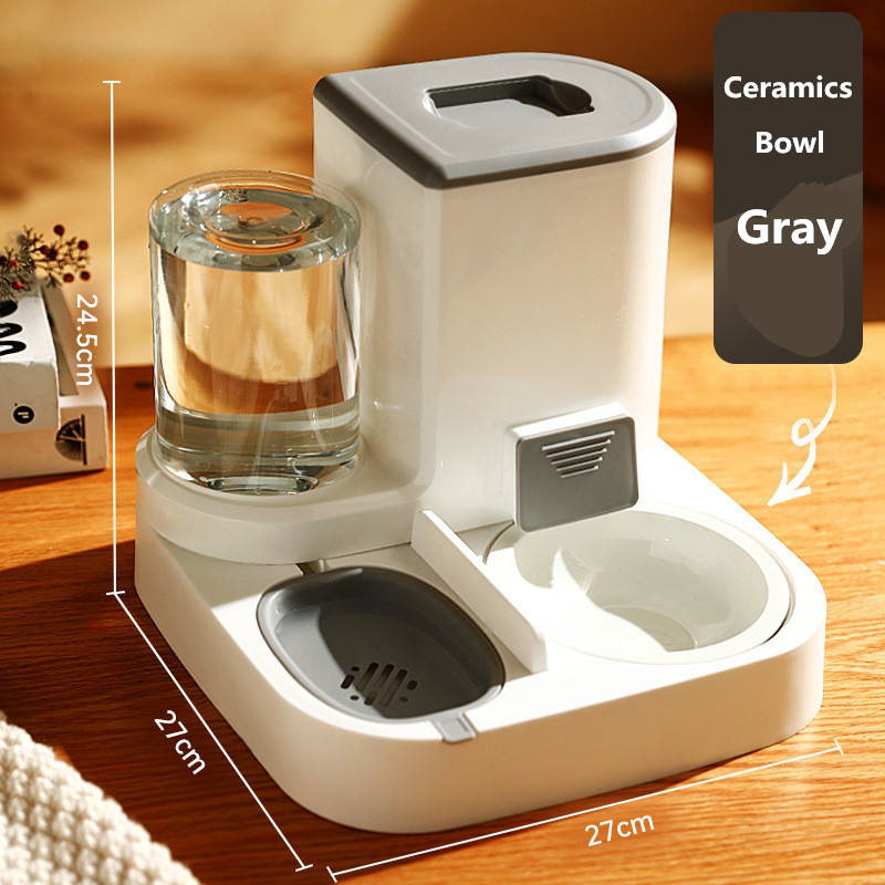 Automatic Cat Feeder with Water Dispenser Combo Station
