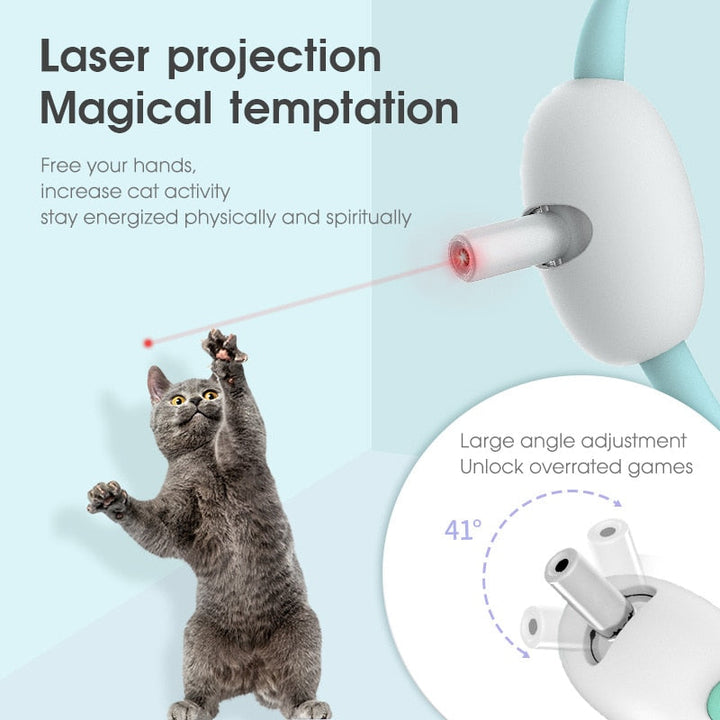 Automatic Cat Laser Toy Collar for Hands-Free Indoor Play