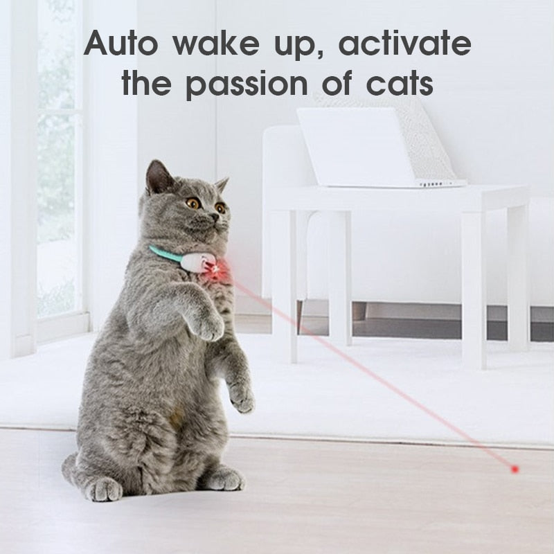 Automatic Cat Laser Toy Collar for Hands-Free Indoor Play