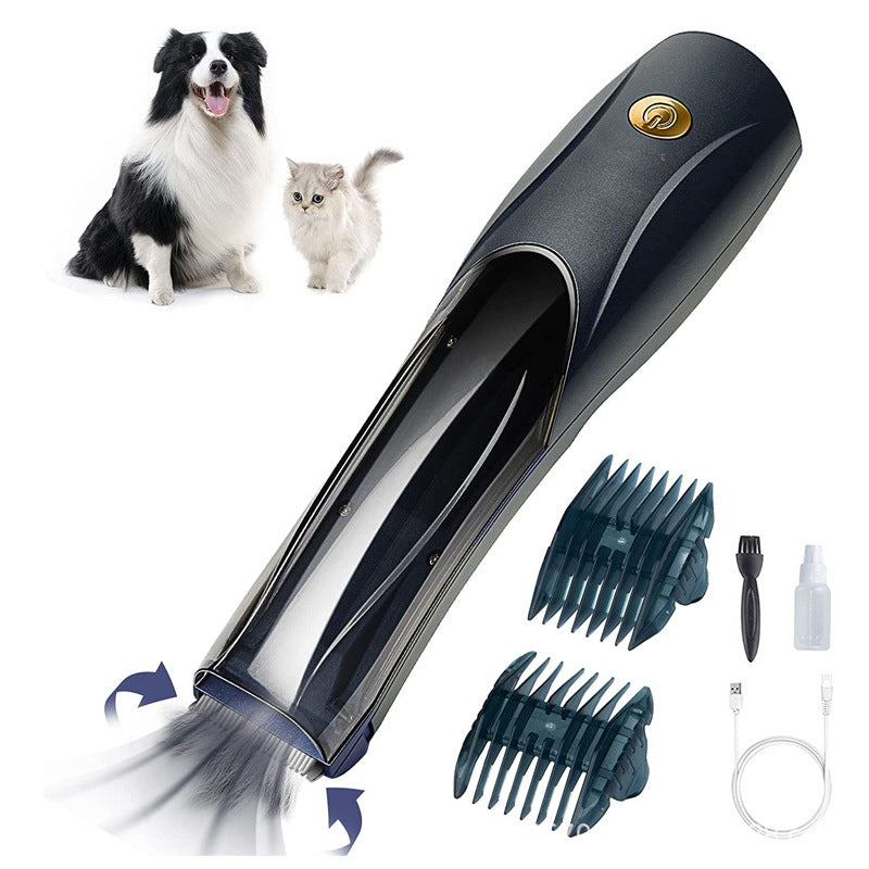 Pet Hair Clipper With Suction for Cleaner Grooming