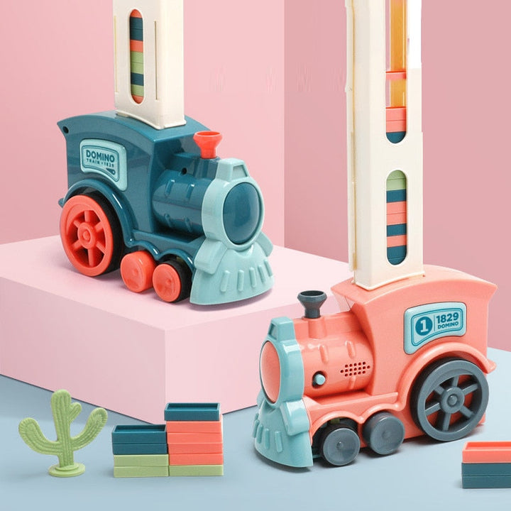 Automatic Domino Train Toy for Screen-Free STEM Play