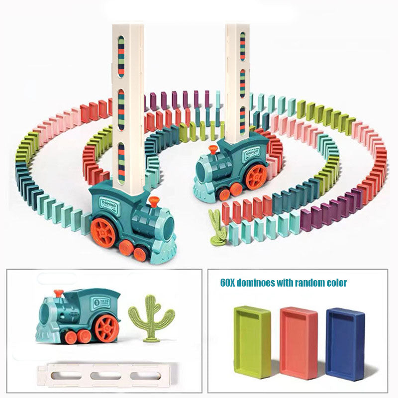 Automatic Domino Train Toy for Screen-Free STEM Play