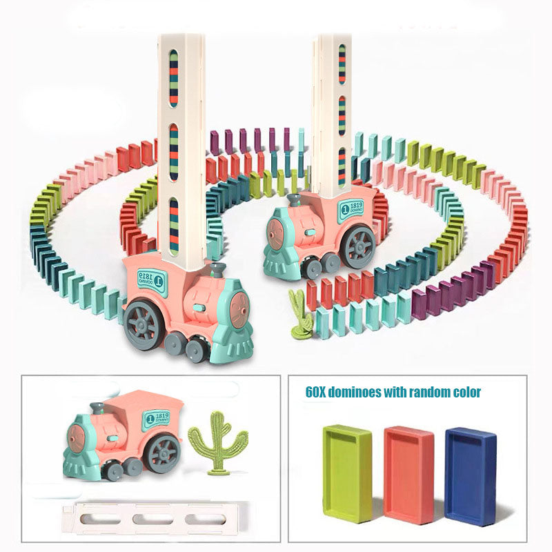 Automatic Domino Train Toy for Screen-Free STEM Play