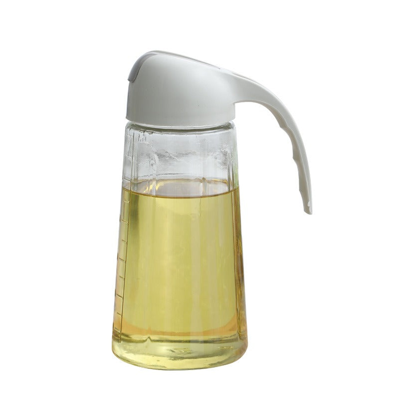 Glass Oil Dispenser Bottle, Auto Open and Close Spout