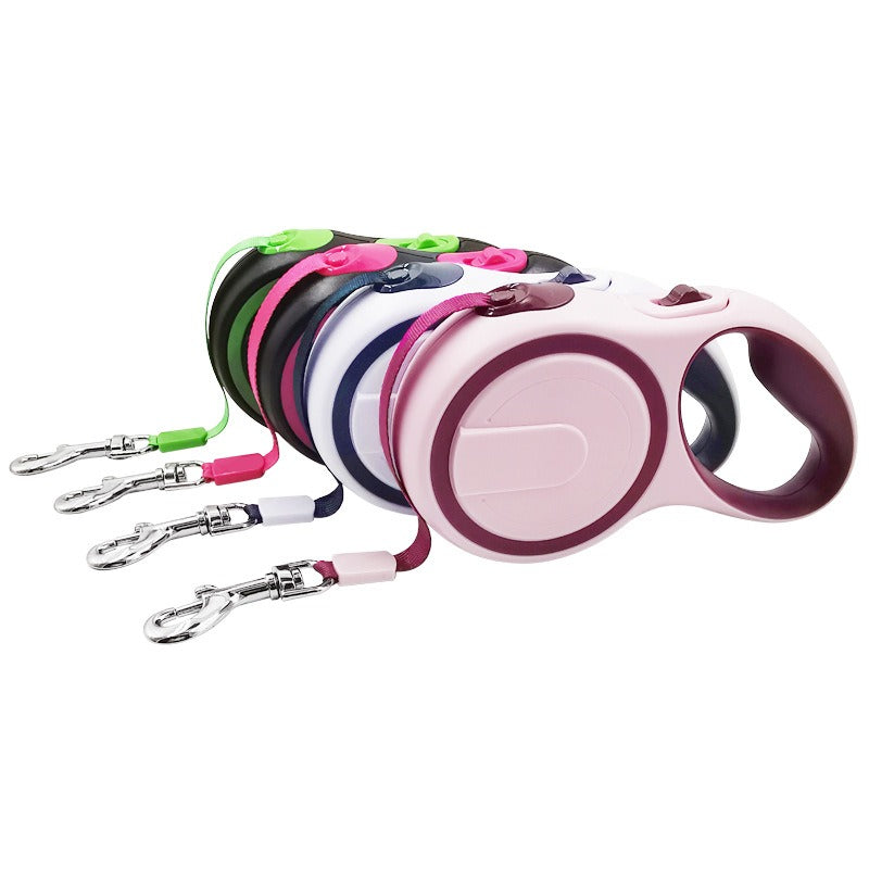 Retractable Dog Leash With One-Hand Lock Control