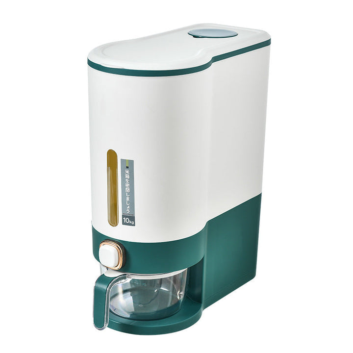 Airtight Rice Storage Bucket with Press Dispenser, 10kg