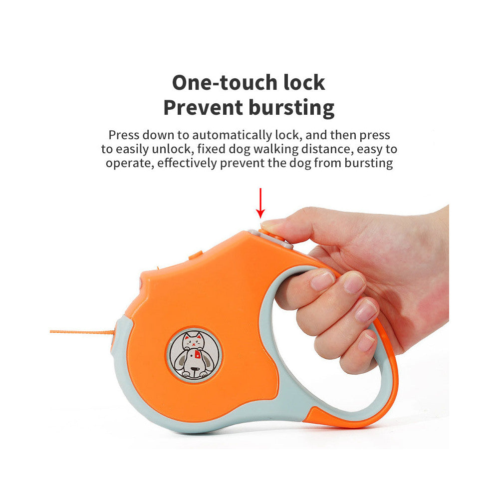Retractable Dog Leash with LED Lights for Safer Walks