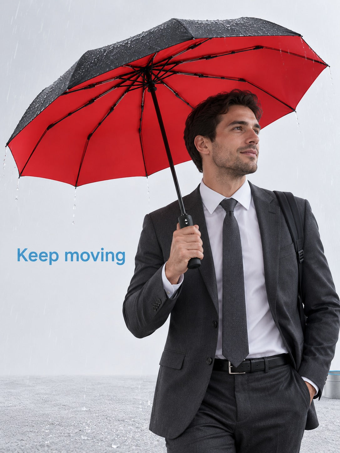 Automatic Wind Resistant Umbrella for Men Commuters
