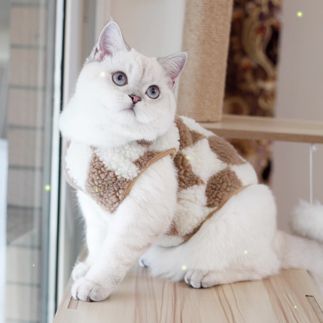Small Pet Fleece Vest Coat for Warm Winter Outdoor Walks