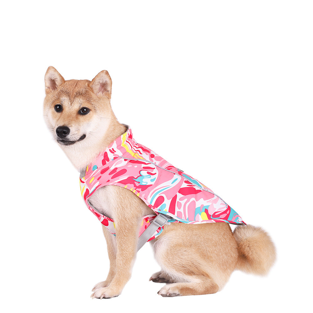 Waterproof Dog Jacket With Built-In Harness & Fleece