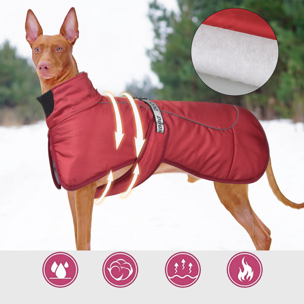 Large Dog Winter Coat for Warm Reflective Evening Walks