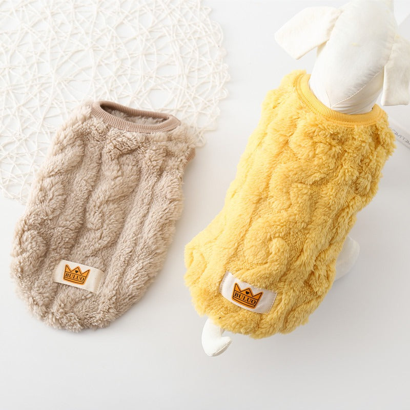 Pet Fleece Vest for Warm, Free-Moving Winter Comfort