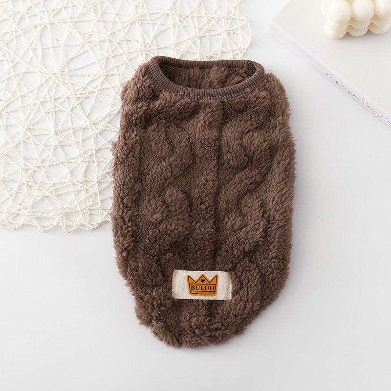 Pet Fleece Vest for Warm, Free-Moving Winter Comfort