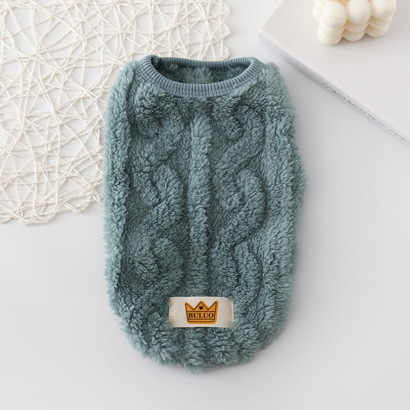 Pet Fleece Vest for Warm, Free-Moving Winter Comfort