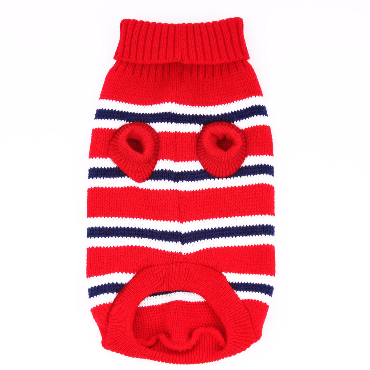 Striped Dog Sweater for Warm Autumn and Winter Walks
