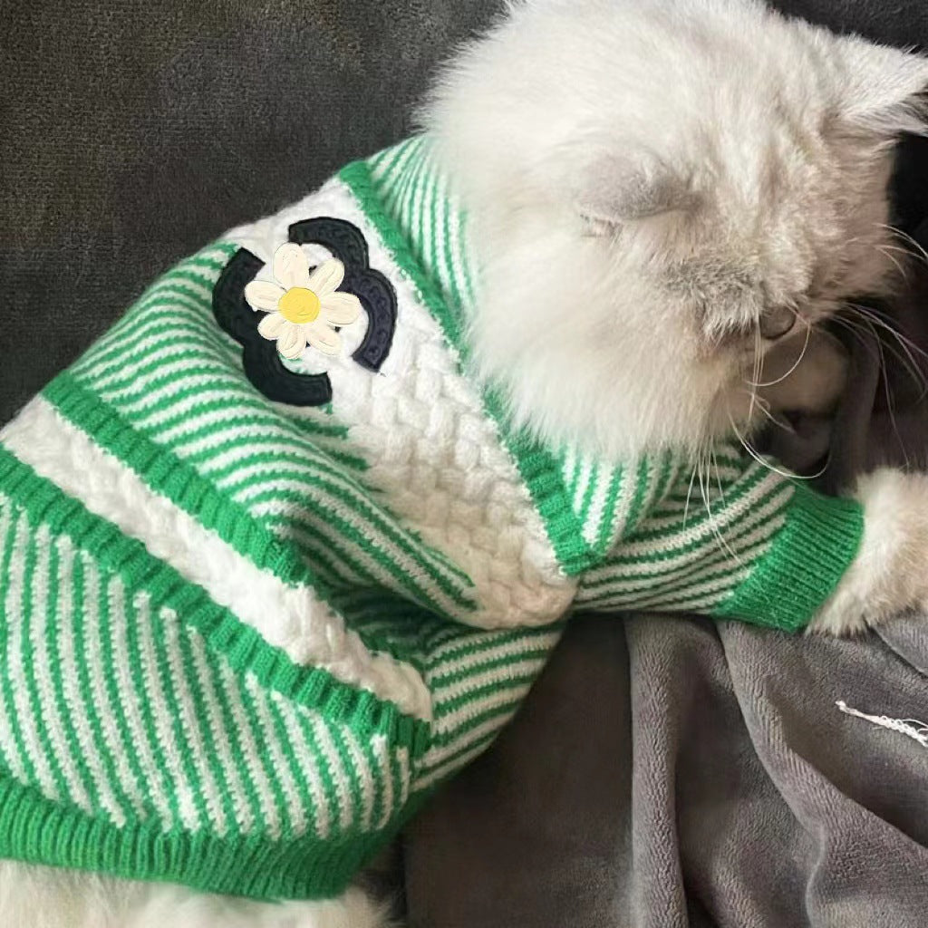 Pet Sweater Thickened Warm Knit for Small Dogs & Cats