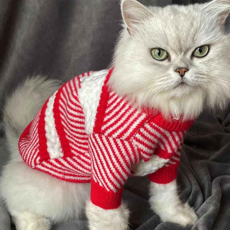 Pet Sweater Thickened Warm Knit for Small Dogs & Cats