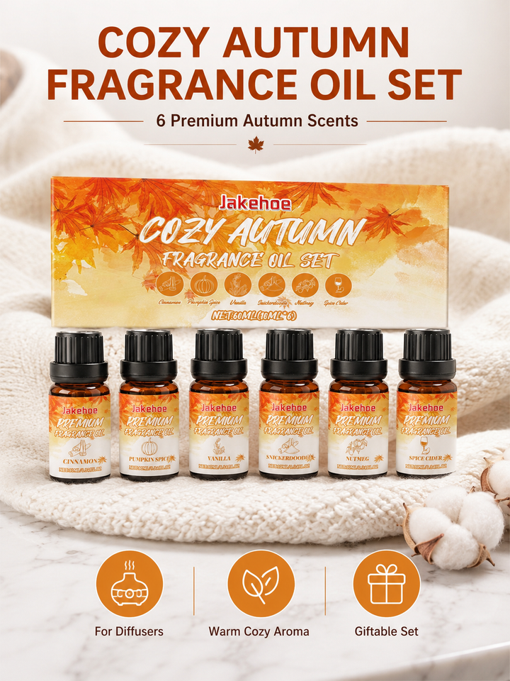 Autumn Essential Oil Set — 6 Warm Scents for Cozy Atmosphere