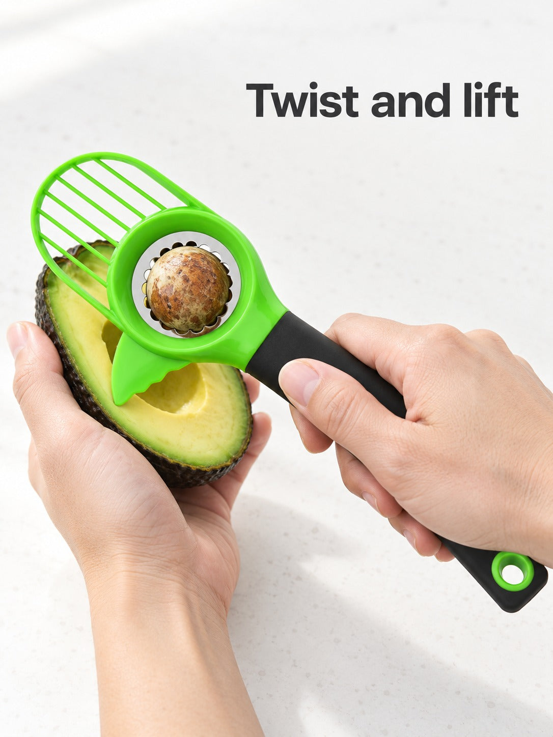 Avocado Knife Cutter & Pit Remover: Split, Pit, Slice