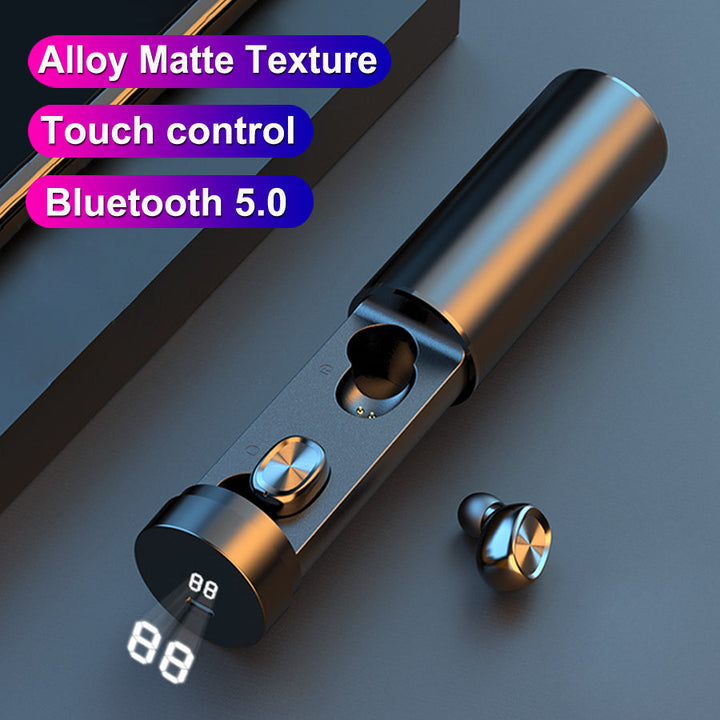 Metal Matte Bluetooth Earbuds with Touch Control Case