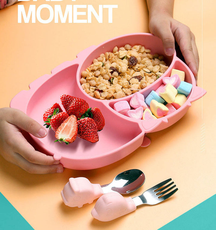 Silicone Baby Feeding Plate Set for Less Messy Meals