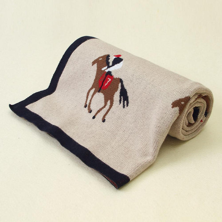 Knitted Baby Blanket for Cozy Stroller Naps & Travel