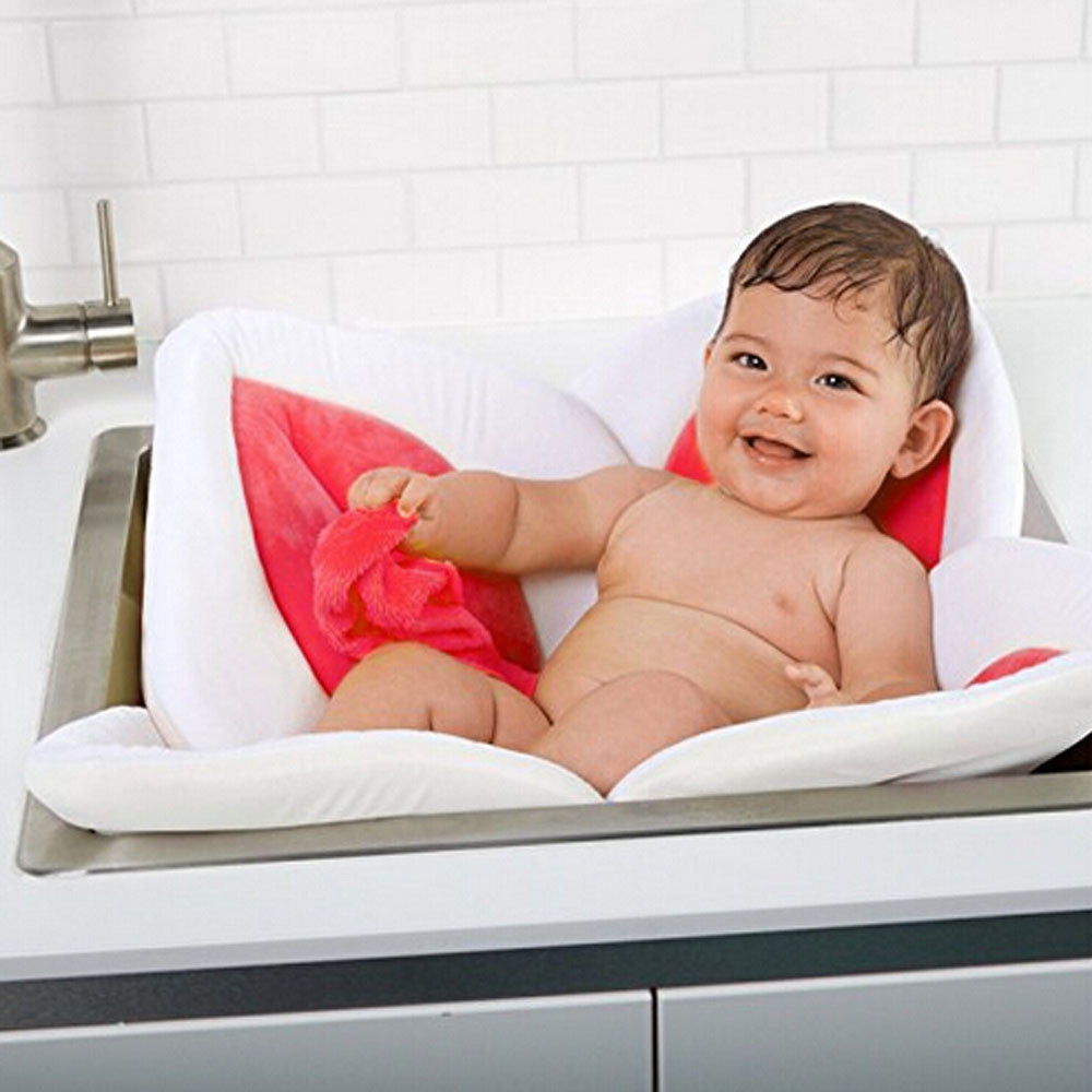 Blooming Flower Baby Bath Mat for Sink Newborn Support
