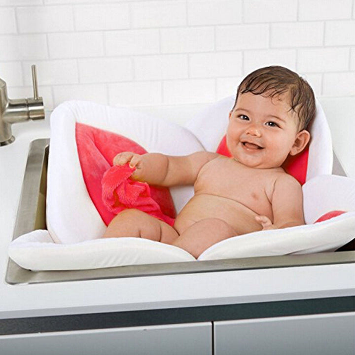 Blooming Flower Baby Bath Mat for Sink Newborn Support