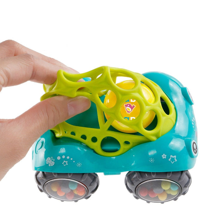 Baby Sensory Push Toy – Soft-Grip Rolling Car for Play