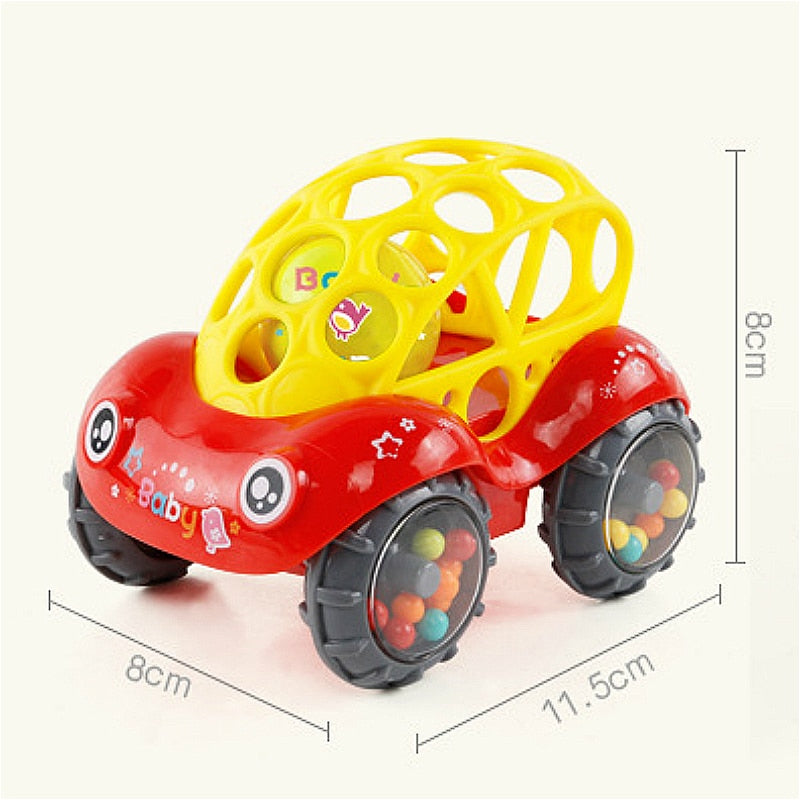 Baby Sensory Push Toy – Soft-Grip Rolling Car for Play