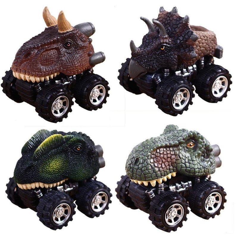 Pull-Back Dinosaur Car Toy for Screen-Free Racing Fun