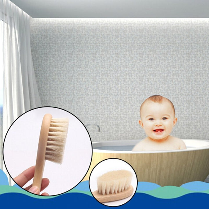 Newborn Baby Hair Brush with Soft Natural Bristles
