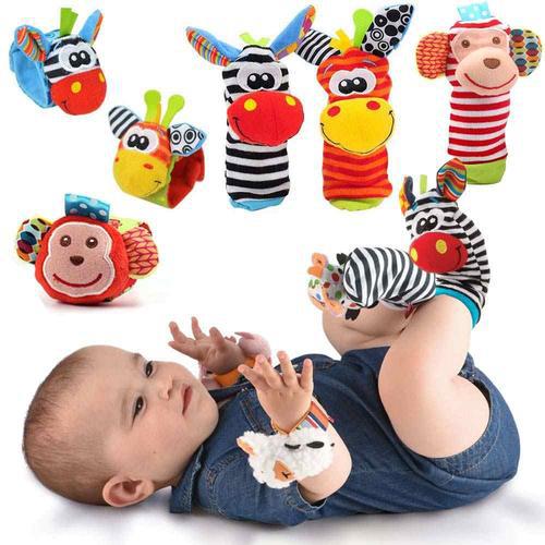 Baby Wrist Rattles for Sensory Play and Tummy Time