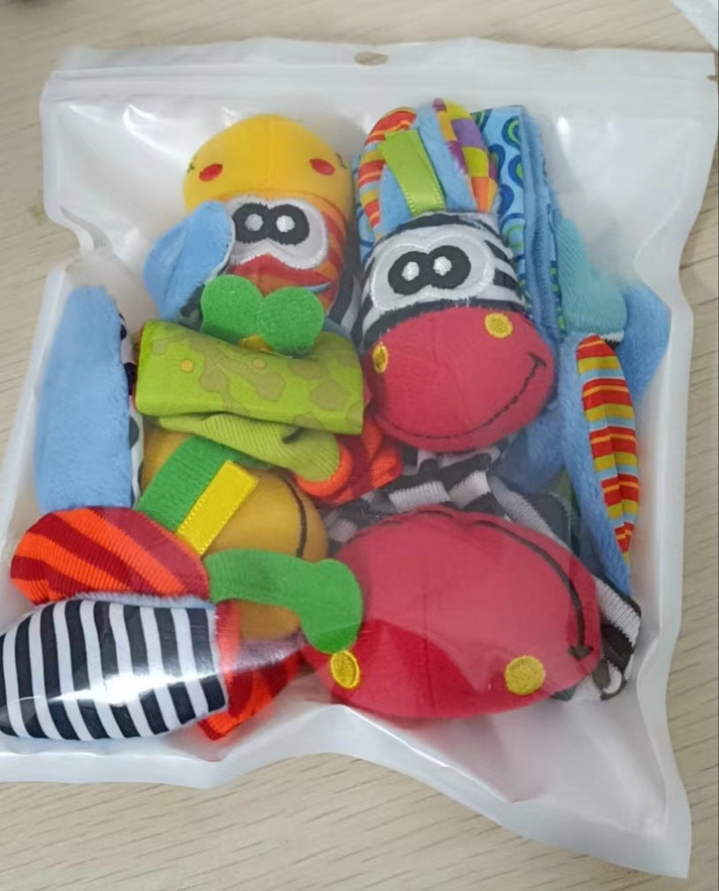 Baby Wrist Rattles for Sensory Play and Tummy Time
