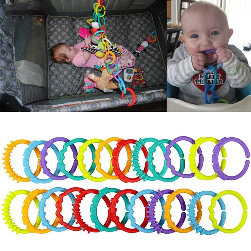 Baby Teething Rings: 24 Textured Links for Soothing