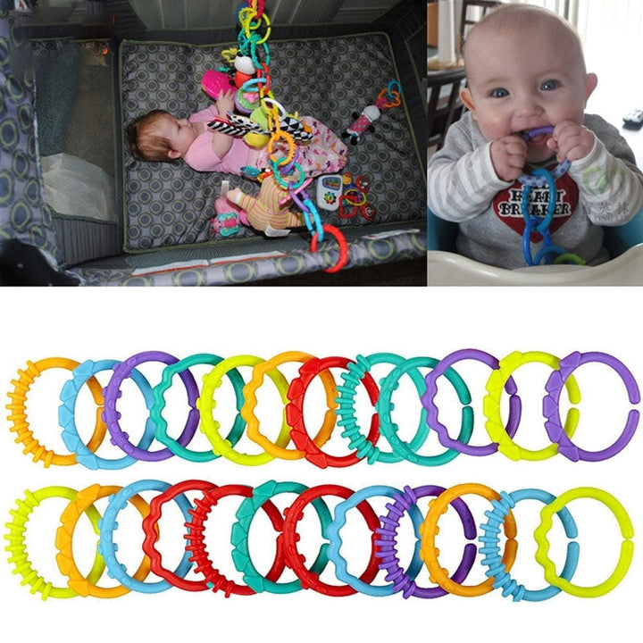 Baby Teething Rings: 24 Textured Links for Soothing