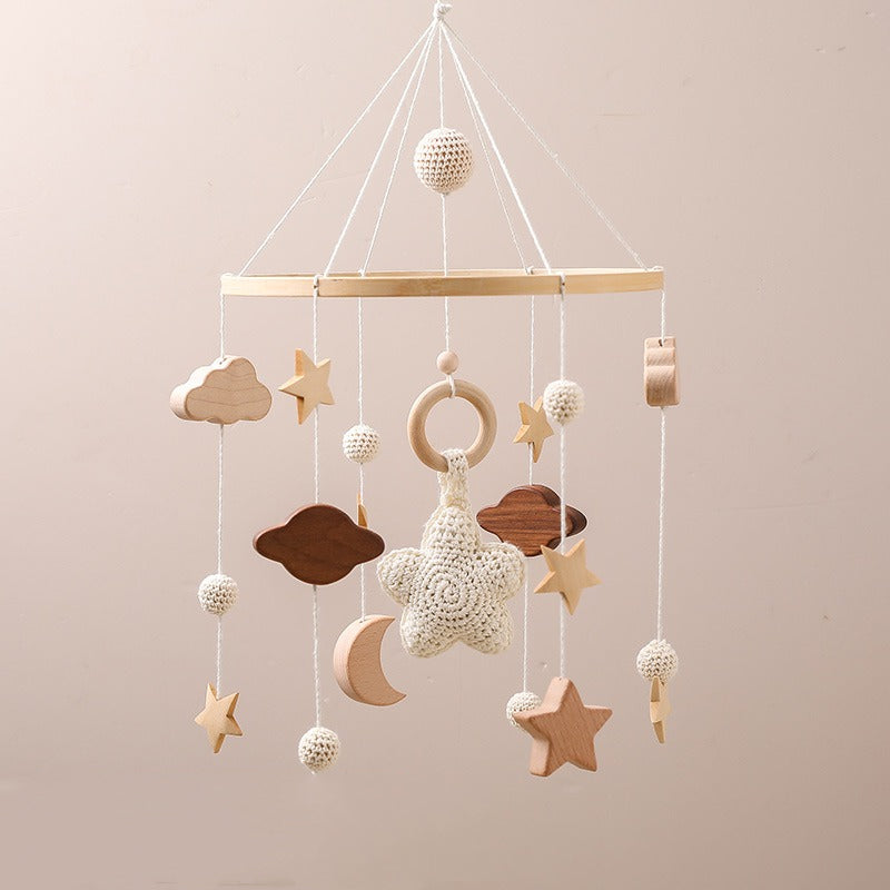 Wooden Baby Crib Mobile for Calming Nursery Decor
