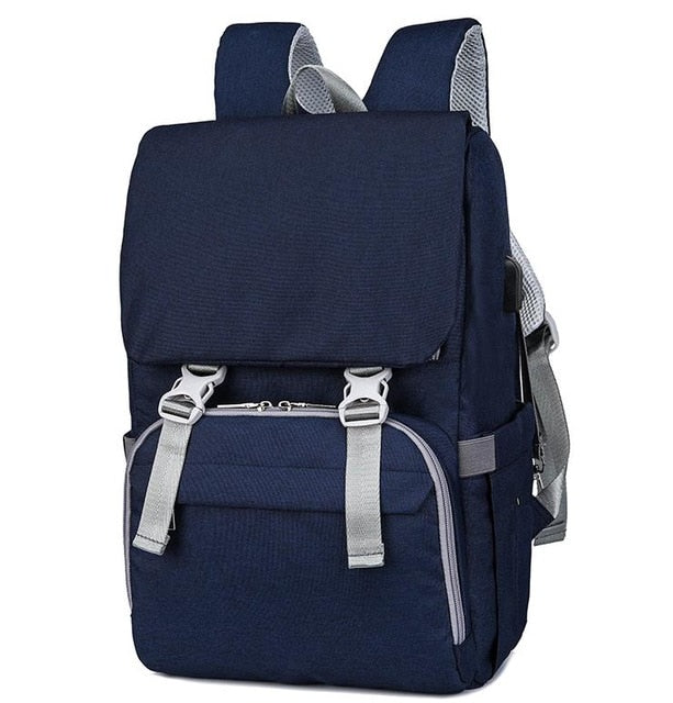 Large Diaper Bag Backpack With USB Charging Access