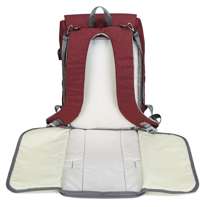 Large Diaper Bag Backpack With USB Charging Access